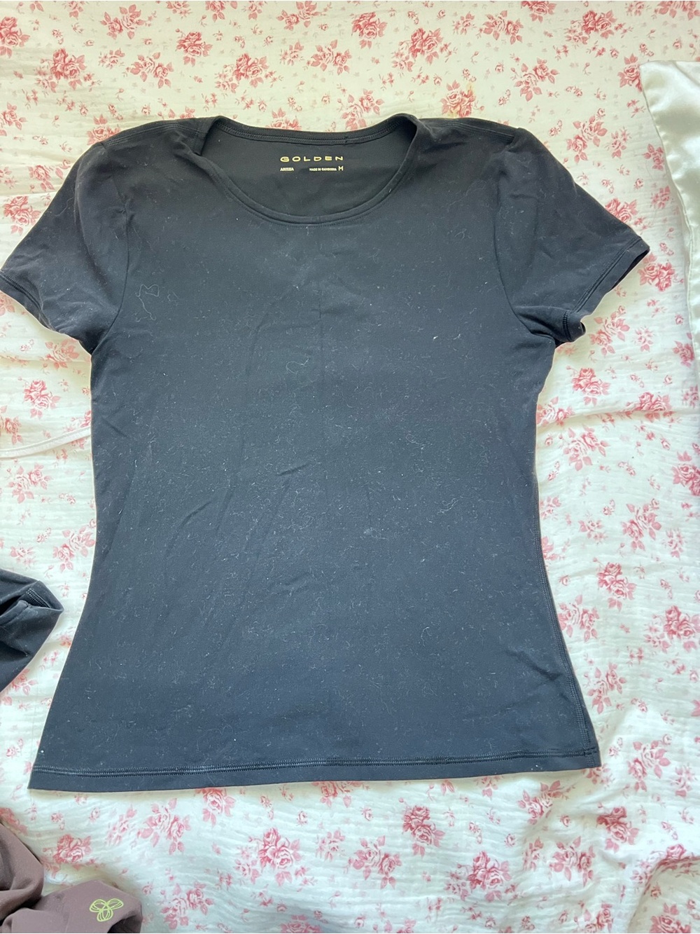 Aritzia Black Short-Sleeve Crewneck Tee